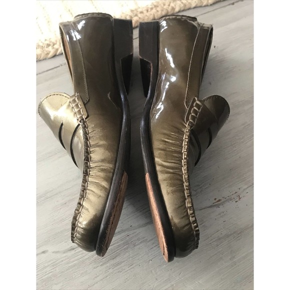 Cole Haan Soft Gold Patent Leather Penny Loafer Mens Sz 11 D29538 - Picture 9 of 12